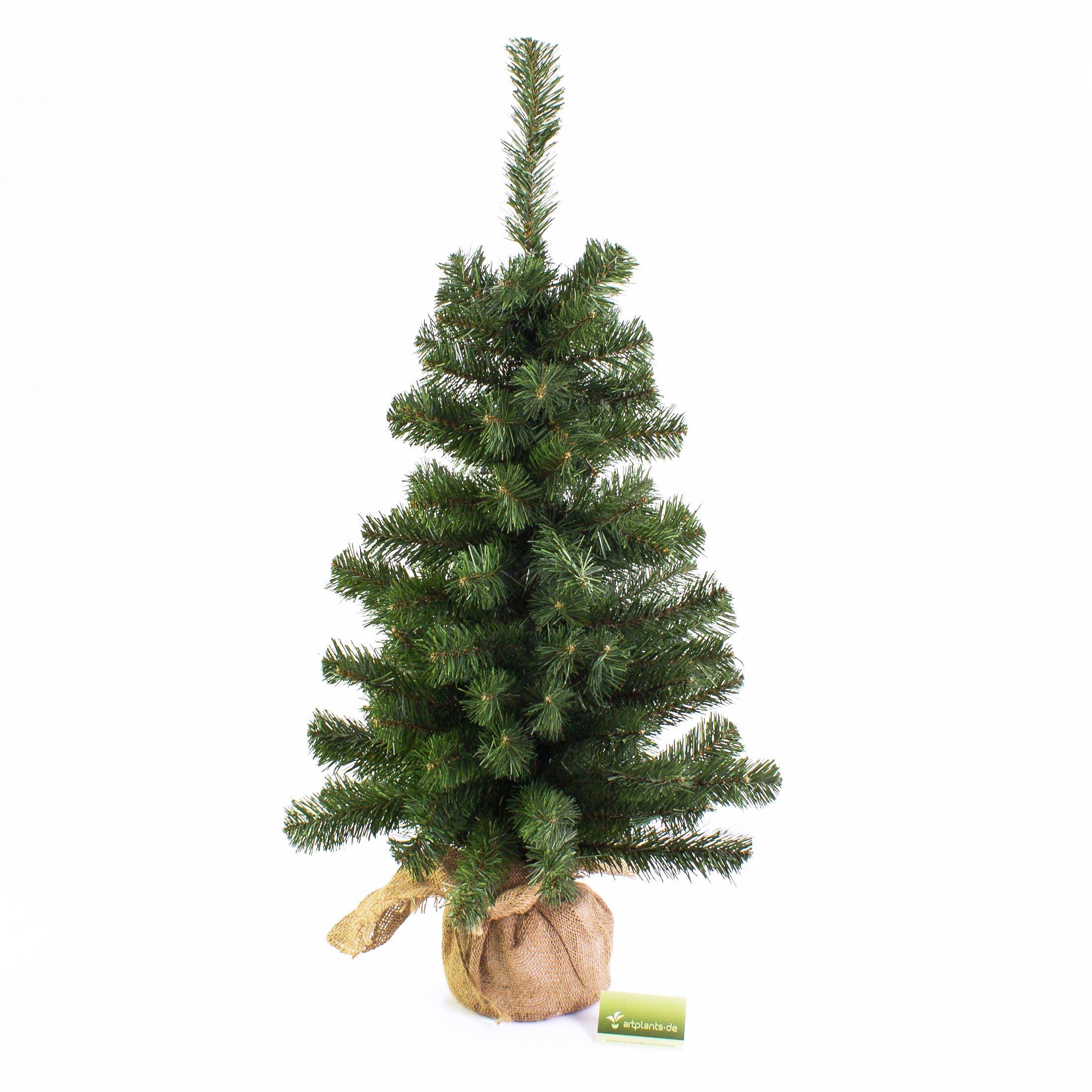 Mini sapin artificiel LED sac en jute DNO4063545