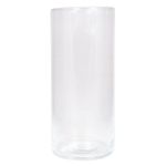 Vase à fleurs cylindrique SANYA OCEAN en verre, transparent, 25cm, Ø11,5cm