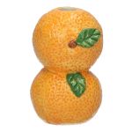 Vase soliflore Oranges TILLAS en céramique, jaune-vert-brun, 5,6x5,6x9cm