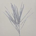 Branche de cèdre artificiel THEOBALD, paillettes, argent, 60cm