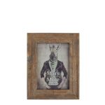 Cadre photo en bois ESKIL, imprimé, marron, 17,5x12,5x2cm