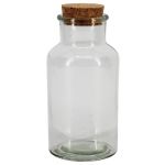 Bouteille de pharmacie LORRIE avec bouchon, transparent, 16cm, Ø8cm