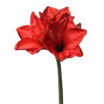 Amaryllis en tissu BENITA, rouge, 55cm, Ø10cm