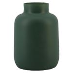 Vase à fleurs en verre VERMYN, vert mat, 20 cm, Ø 15 cm