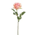 Rose artificiel BRUNETTE, rose-crème, 70cm, Ø11cm