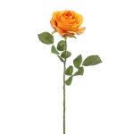Rose artificiel BRUNETTE, orange, 70cm, Ø11cm