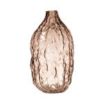 Vase bouteille CLIFFORD veiné, Verre, beige-transparent, 22cm, Ø11,3cm