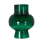 Vase à fleurs en verre DOLGAF, vert pétrole, 17,5cm, Ø14,8cm