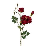 Branche de rose artificielle FRALGO, rouge, 65cm