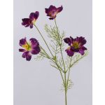 Branche de fleurs décorative Cosmos PRESTIOSA, violet-vert, 75cm, Ø6-11cm
