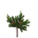 Botte de cryptomeria décorative KIGANJA avec des pommes de pin, vert, 35cm
