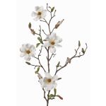 Magnolia artificiel MARGA, blanc-crème, 80cm, Ø6-8cm