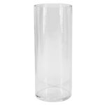 Vase cylindrique en verre SANSA OCEAN, recyclé, transparent, 25cm, Ø10cm