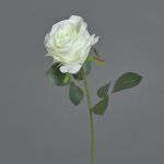 Rose en soie SIMONY, crème, 45cm, Ø8cm