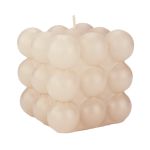 Bougie décorative bulles MARAVILLA, crème, 8,5x8,5x8,5cm - Fabriquée en Allemagne