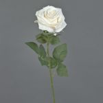 Rose artificielle KAILIN, crème, 65cm, Ø9cm