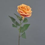 Rose artificielle KAILIN, orange-fuchsia, 65cm, Ø9cm