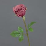 Rose artificielle RUYUN, vieux rose-vert, mauve, 45cm, Ø8cm