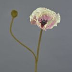 Fleur artificielle coquelicot YILAN, rose-blanc, 60cm