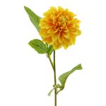 Fleur artificielle dahlia WANRU, jaune-orange, 50cm