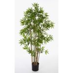 Bambou artificiel YAN, tiges de bambou naturelles, vert, 80cm