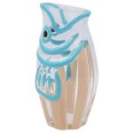 Deko Glasvase Fisch VIALO, blau-beige-klar, 23cm, Ø12,5cm