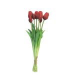 Bouquet de tulipes artificielles LONA, rouge-noir, 45cm, Ø15cm