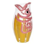 Deko Glasvase Fisch VIALO, rosa-gelb-klar, 28,5cm, Ø15,5cm