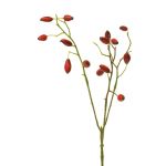 Branche artificielle d'églantine XINGRUI avec fruits, rouge, 45cm