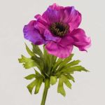 Anémone en soie FRANCA, fuchsia, 35cm, Ø9cm