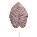 Feuille de Philodendron Scandens veloutée AOSHEN, rouge bourgogne, 70cm