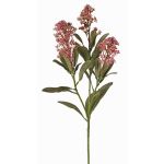 Branche de skimmia artificielle LAUSANA avec fleurs, mauve, 65cm, Ø7cm