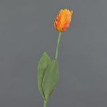 Fleur artificielle Tulipe perroquet UAKARI, orange-jaune, 65cm, Ø6cm
