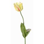 Fleur artificielle Tulipe perroquet UAKARI, jaune-vert-fuchsia, 65cm, Ø6cm
