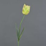 Fleur artificielle Tulipe perroquet UAKARI, jaune clair-vert-rose, 65cm, Ø6cm