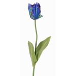 Fleur artificielle Tulipe perroquet UAKARI, bleu-vert-lilas, 65cm, Ø6cm