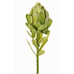 Fleur d'artichaut en tissu JENBALA, verte, 35cm, Ø7cm