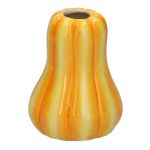 Keramikvase LAURENTIN in Kürbisform, orange, 14,5cm, Ø11cm