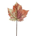 Feuille artificielle d'érable ELMINU, orange-jaune, 40cm