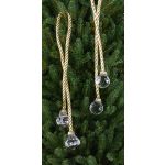 Décoration de sapin de Noël Boules acryliques TAYLER avec cordon, or, 40cm, Ø3cm