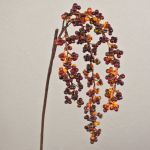 Branche artificielle de baies de sureau SWANTJE, fruits, bourgogne-orange, 40cm