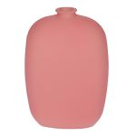 Bouteille à fond plat PAISANTO en verre, rose antique mat, 7,5 x 3,5 x 11 cm