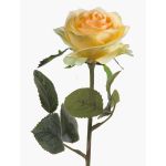 Rose en soie SIMONY, jaune, 45cm, Ø8cm