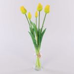 Bouquet de tulipes artificielles LONA, jaune-vert, 45cm, Ø15cm
