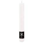 Bougie cylindrique AURORA, blanche, 20cm, Ø3,5cm, 23h - Fabriquée en Allemagne
