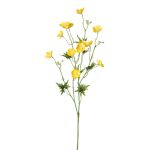 Fausse Renoncule NORA, jaune, 70cm, Ø2-3cm