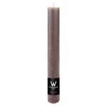 Bougie cylindrique AURORA, beige, 20cm, Ø3,5cm, 23h - Fabriquée en Allemagne