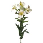 Alstroemeria artificiel AUBERTA, blanc-vert-rouge, 75cm, Ø6cm