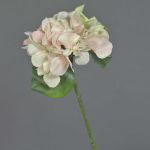 Hortensia synthétique CHIDORI, crème-rose, 30cm, Ø13cm