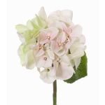 Hortensia synthétique CHIDORI, crème-rose-vert, 30cm, Ø13cm